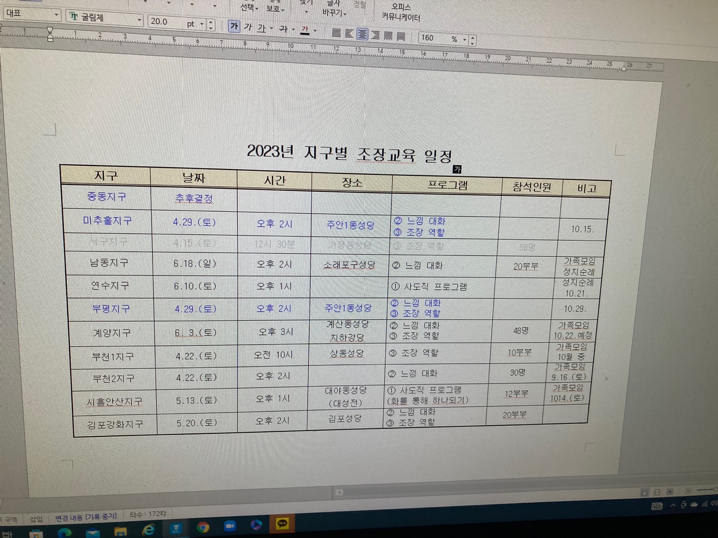 2023년 인천ME 조장 교육 완료 _주말후…